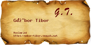 Gábor Tibor névjegykártya