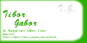 tibor gabor business card