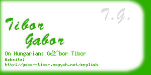 tibor gabor business card